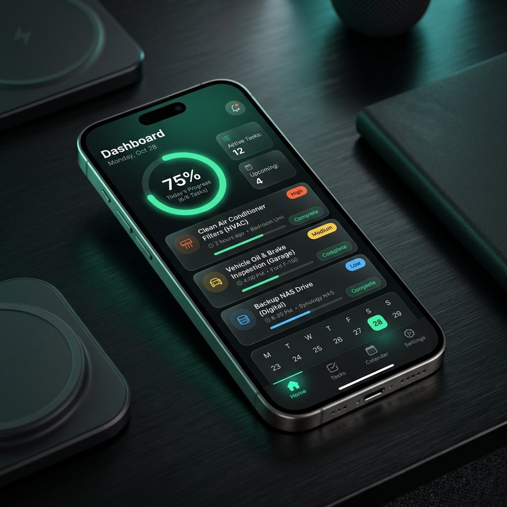 OrganizeOS App Mobile Mockup